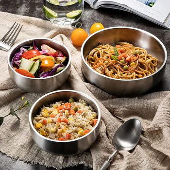 Korean 304 Stainless Steel Ramen Bowl Double Layer Anti-scalding Bowl Steamed Bowl DELUXE 15cm
Korean 304 Stainless Steel Ramen Bowl Double Layer Anti-scalding Bowl Steamed Bowl DELUXE 15cm