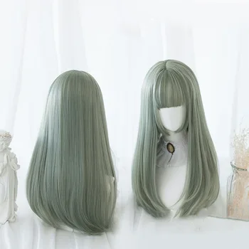 MANWEI Long Straight Mixed Green 60CM Bangs Cute Ombre Heat Resistant Party Synthetic Hair Cosplay Wig
MANWEI Long Straight Mixed Green 60CM Bangs Cute Ombre Heat Resistant Party Synthetic Hair Cosplay Wig