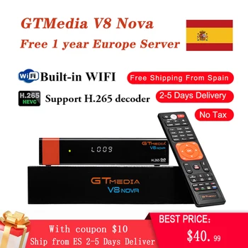 GTMedia V8 Nova Full HD DVB-S2 Satellite Receiver built in WIFI support h.265 cccam Freesat V9 Super Upgrade From Spain Receptor
GTMedia V8 Nova Full HD DVB-S2 Satellite Receiver built in WIFI support h.265 cccam Freesat V9 Super Upgrade From Spain Receptor