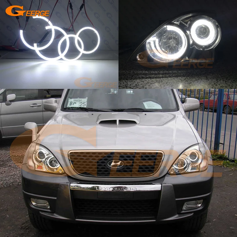 Для Hyundai Terracan 2001 2007 ультра яркий SMD СВЕТОДИОДНЫЙ ангельские глазки набор колец