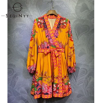 SEQINYY Orange Dress 2020 Early Spring Autumn New Fashion Design Women Long Sleeve Flowers Print Mini Dress Casual Bohemian
SEQINYY Orange Dress 2020 Early Spring Autumn New Fashion Design Women Long Sleeve Flowers Print Mini Dress Casual Bohemian