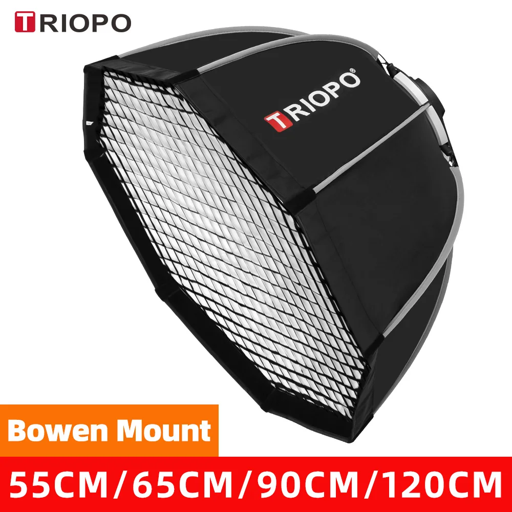 Восьмиугольный софтбокс Triopo 55 см 65 90 120 с креплением Bowens уличный зонт + сетка сумка