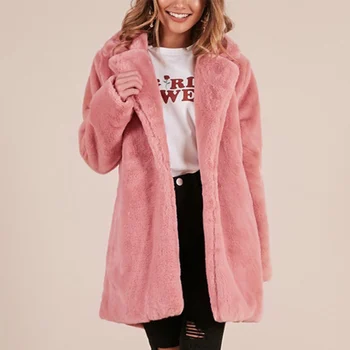 Faux Fur Long Thicken Women's Coats Winter Turn Down Collar Soft Rabbit Female Outwears 2019 Fashion Warm Long Sleeve Lady Coat
Faux Fur Long Thicken Women's Coats Winter Turn Down Collar Soft Rabbit Female Outwears 2019 Fashion Warm Long Sleeve Lady Coat