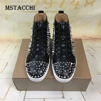 MStacchi Genuine Leather Men's Casual Shoes Fashion Solid Color Rivet Round Toe Cross-tied Wearproof Man Vulcanized Shoes 2020
MStacchi Genuine Leather Men's Casual Shoes Fashion Solid Color Rivet Round Toe Cross-tied Wearproof Man Vulcanized Shoes 2020