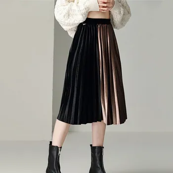 Fashion Matching High Waist Skirts Female Mid-Calf Pleated Skirts Women Autumn Skirts
Fashion Matching High Waist Skirts Female Mid-Calf Pleated Skirts Women Autumn Skirts