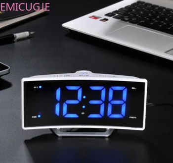 Arc led projection alarm clock Modern decoration Desktop clock with radio Student bedside snooze alarm clock Adjust brightness
Arc led projection alarm clock Modern decoration Desktop clock with radio Student bedside snooze alarm clock Adjust brightness