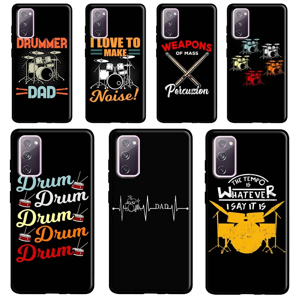 Барабанный барабанный музыкальный DJ чехол для Samsung Galaxy S20 FE S21 S22 Ultra Note 20 S8 S9 S10 10 Plus