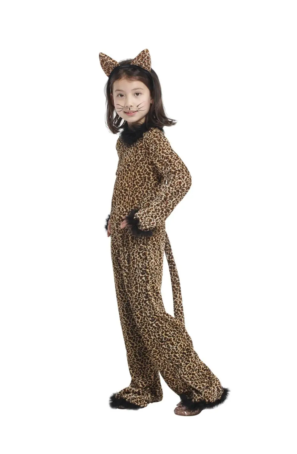 Фото Shanghai Story Kids Child Animal Wild Leopard Costume Cosplay for Girls Fantasia Halloween Purim Carnival Party Jumpsuit | Тематическая