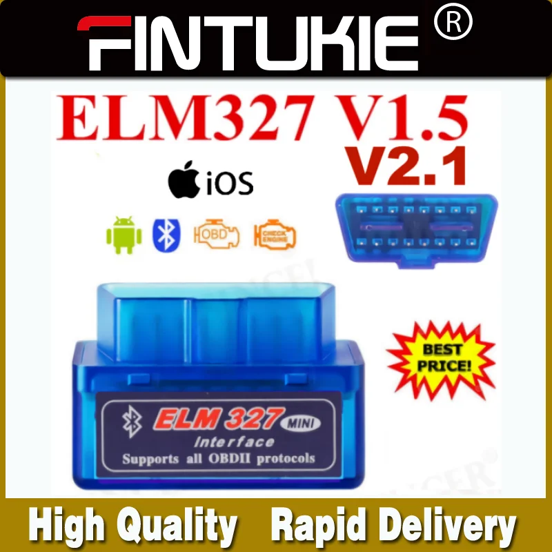【Lightning Deal 】Mini ELM327 OBD V2.1 OBD2 Bluetooth Auto Scanner Car Tester Diagnostic Tool for ios Android Windows Symbian |