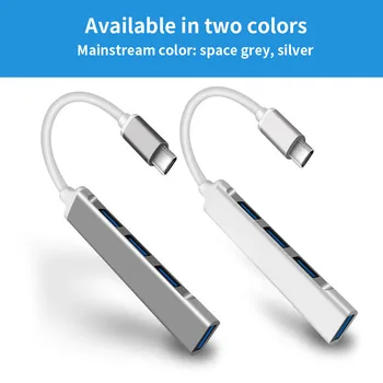 USB C HUB 3.0 Type C 3.1 4 Port Multi Splitter Adapter OTG For Macbook Pro Portable PC Computer Laptop Accessories
USB C HUB 3.0 Type C 3.1 4 Port Multi Splitter Adapter OTG For Macbook Pro Portable PC Computer Laptop Accessories