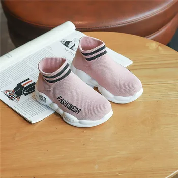 Fly Knitting Children Socks Shoes Mid-top Kids Sport Shoes Pure Color Stripe Student Footwear Breathable Sneakers SZ101 
Fly Knitting Children Socks Shoes Mid-top Kids Sport Shoes Pure Color Stripe Student Footwear Breathable Sneakers SZ101