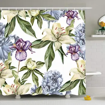 Shower Curtain Set with Hooks 72x78 Watercolor Pattern Flowers Fashion Iris Peonies Buds Lilies Beauty Nature Garden Summer
Shower Curtain Set with Hooks 72x78 Watercolor Pattern Flowers Fashion Iris Peonies Buds Lilies Beauty Nature Garden Summer