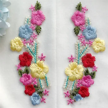 2x Embroidered Fabric Colorful Flower Venise Lace Sewing Applique Collar Neckline Collar Accessories 
2x Embroidered Fabric Colorful Flower Venise Lace Sewing Applique Collar Neckline Collar Accessories