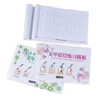 24 Pages Multi-shaped Nail Practice Paper Book Colored Drawing Practice Template Manicure Tools
24 Pages Multi-shaped Nail Practice Paper Book Colored Drawing Practice Template Manicure Tools