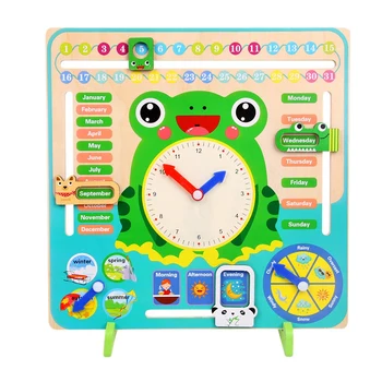Wooden calendar education weather season toy clock learning 
Wooden calendar education weather season toy clock learning