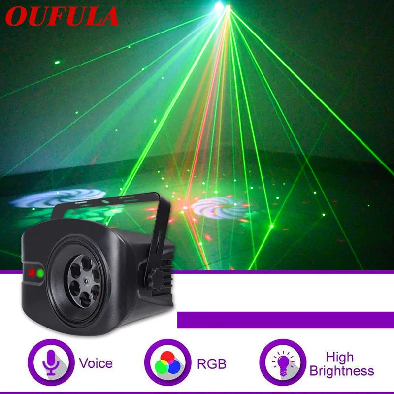 

Hd Pattern Stage Light Laser Light Full Color Starry Christmas Projection Light Colorful Rotary Sound Control 2020 New
