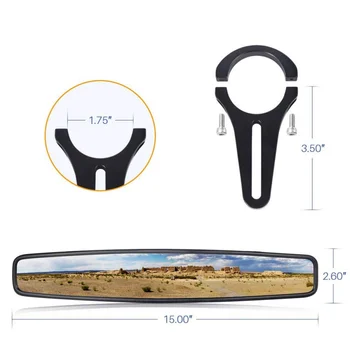 Hot 15" Wide Rear View Race Mirror Convex Mirror with 1.75" Clamp for ATV UTV Polaris RZR800 1000 XP900 1000 S
Hot 15" Wide Rear View Race Mirror Convex Mirror with 1.75" Clamp for ATV UTV Polaris RZR800 1000 XP900 1000 S