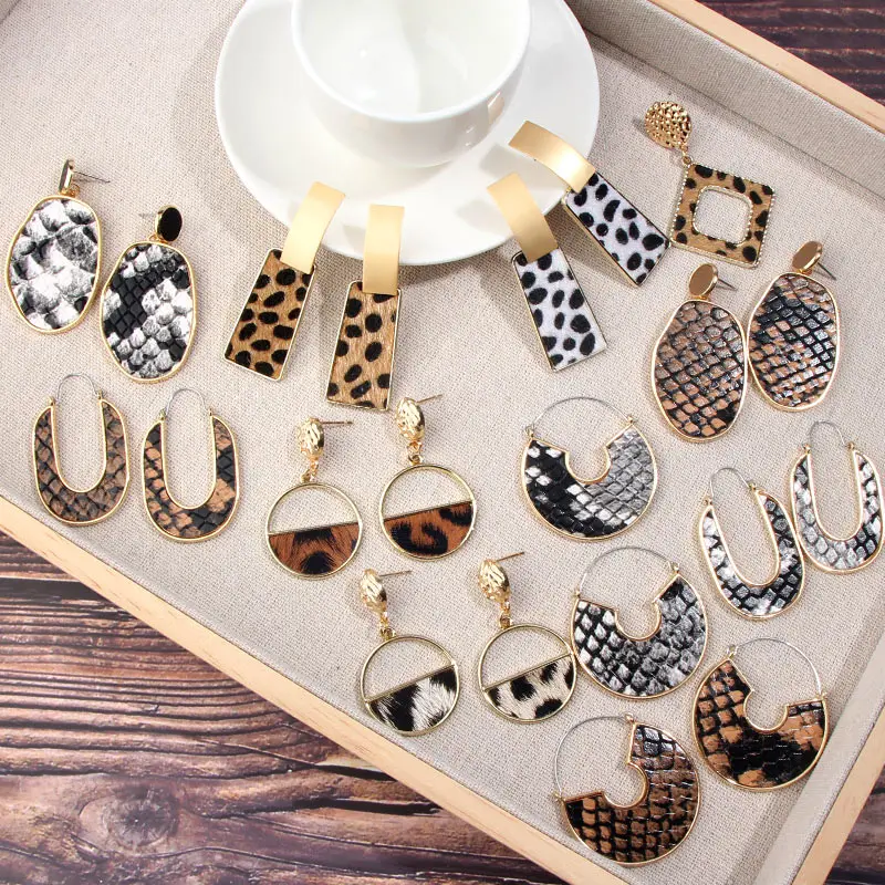 JJFOUCS 2019 Geometric Leopard Print Drop Earrings For Women Fashion Vintage Leather Snake Skin Statement Earrings Party Jewelry
JJFOUCS 2019 Geometric Leopard Print Drop Earrings For Women Fashion Vintage Leather Snake Skin Statement Earrings Party Jewelry