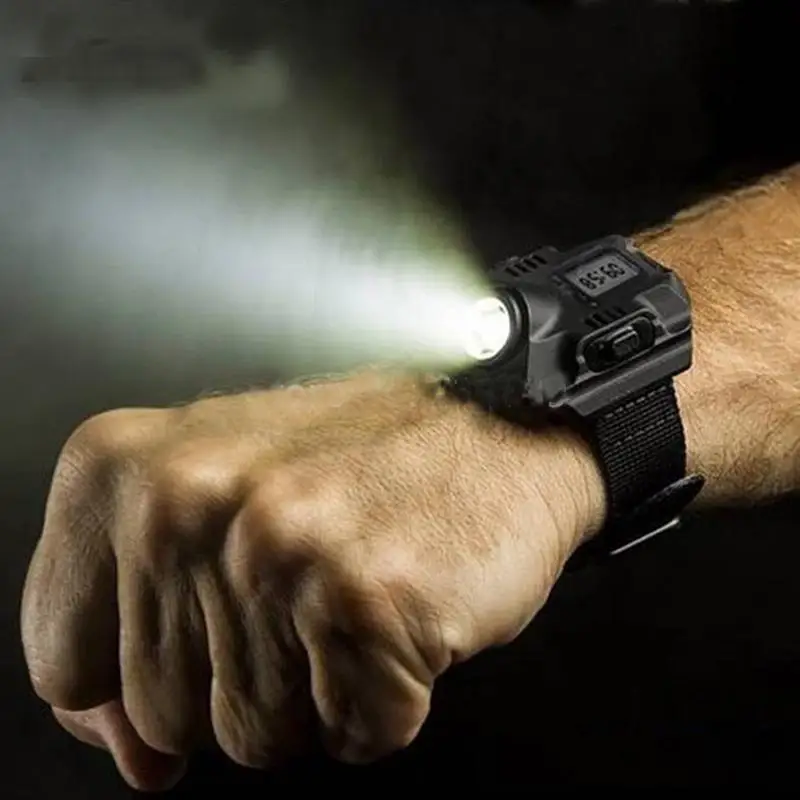 Super Bright Watch Flashlight Torch Lights Electronic Watch Outdoor Sports USB Rechargeable Mens Wrist Watch Wristband Lamp
Super Bright Watch Flashlight Torch Lights Electronic Watch Outdoor Sports USB Rechargeable Mens Wrist Watch Wristband Lamp