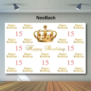 NeoBack Sweet 15 Birthday Party Backdrop Crwon Girl Adult Ceremony Decoration Supplies Background Photography 
NeoBack Sweet 15 Birthday Party Backdrop Crwon Girl Adult Ceremony Decoration Supplies Background Photography