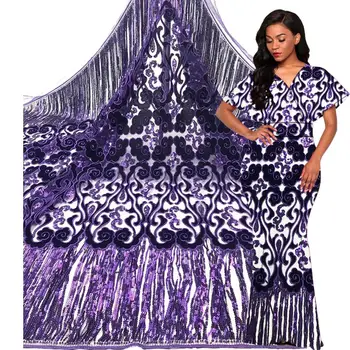 2020 African high quality velvet sequence French Nigerian sequins net tulle mesh Swiss lace fabric for dress 5yards/lot
2020 African high quality velvet sequence French Nigerian sequins net tulle mesh Swiss lace fabric for dress 5yards/lot