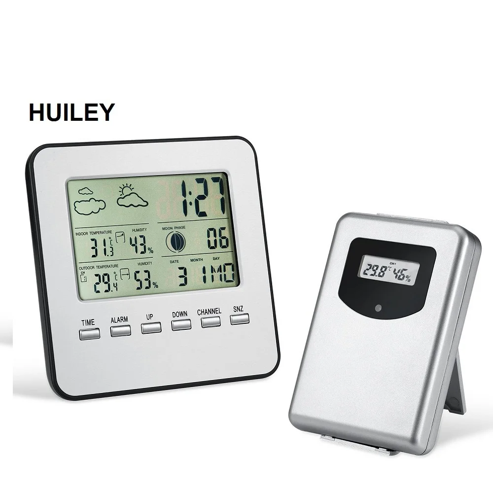 Wireless LCD Digital Thermometer Hygrometer Indoor Outdoor Weather Station Temperature Humidity Meter Alarm Clock Forecast
Wireless LCD Digital Thermometer Hygrometer Indoor Outdoor Weather Station Temperature Humidity Meter Alarm Clock Forecast