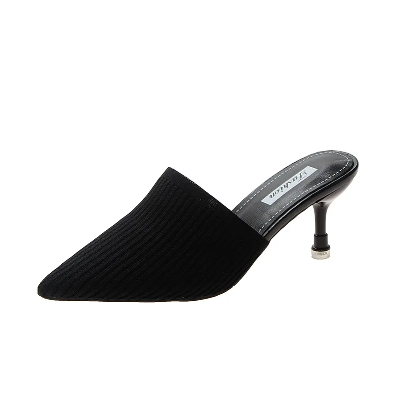 Fashion Ladies Slippers High Heels Sexy Outdoor Sandal Heels for Women Elastic Knitting Slipper Heel Mulles Femme Stiletto Heels
Fashion Ladies Slippers High Heels Sexy Outdoor Sandal Heels for Women Elastic Knitting Slipper Heel Mulles Femme Stiletto Heels