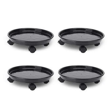4-Piece Plant Stand with Universal Wheel, Plant Tray Dolly Caddy Mover, Roller Plant Tray with Casters
4-Piece Plant Stand with Universal Wheel, Plant Tray Dolly Caddy Mover, Roller Plant Tray with Casters