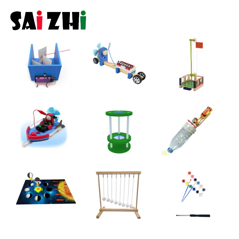 Saizhi 9 sets/lot Kids DIY Physical Science Experiment Toy set Children Wood Assemble Model Kit Creative Educational Gift Boy
Saizhi 9 sets/lot Kids DIY Physical Science Experiment Toy set Children Wood Assemble Model Kit Creative Educational Gift Boy