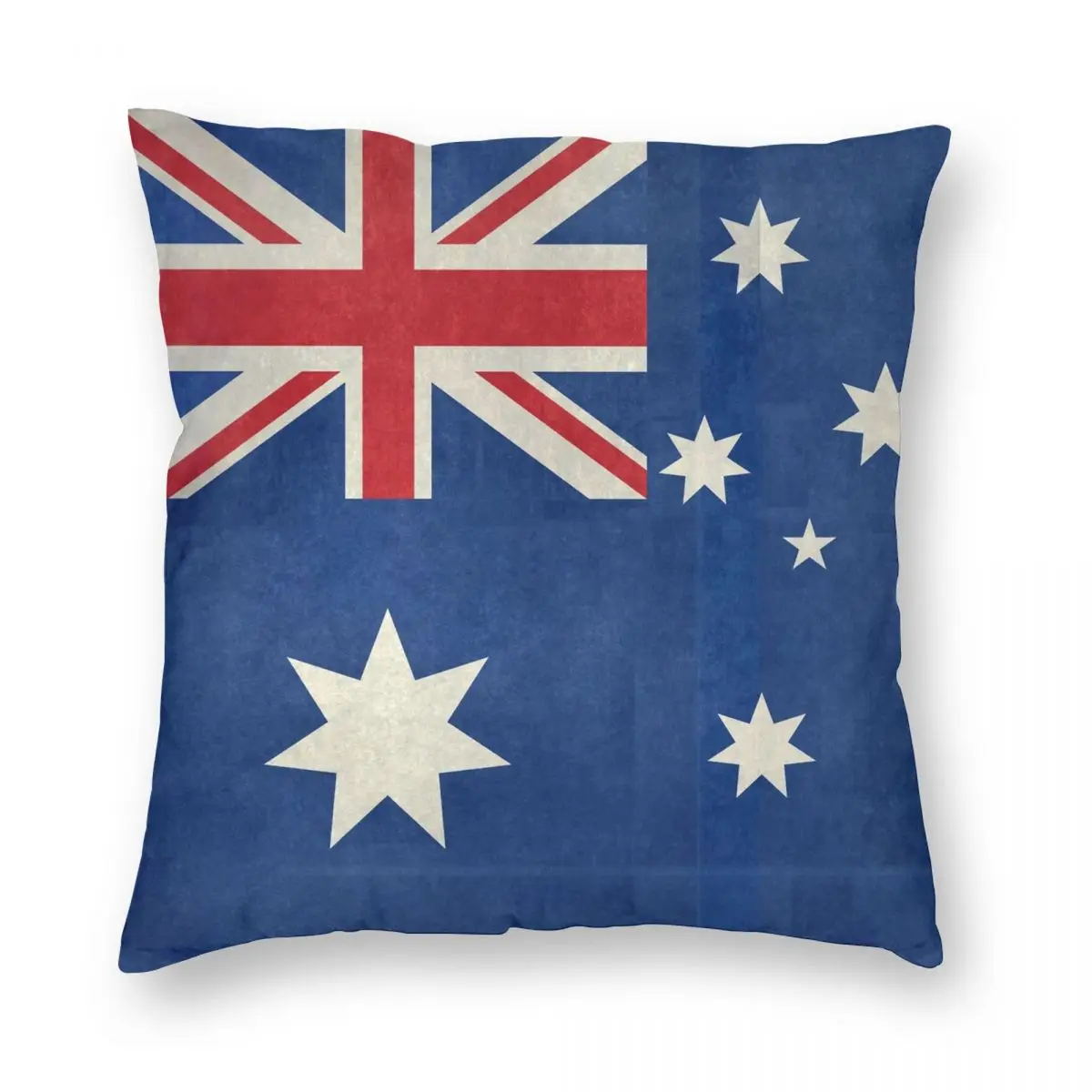 Фото Флаг Австралии Ретро текстурированная квадратная наволочка полиэстер Лен