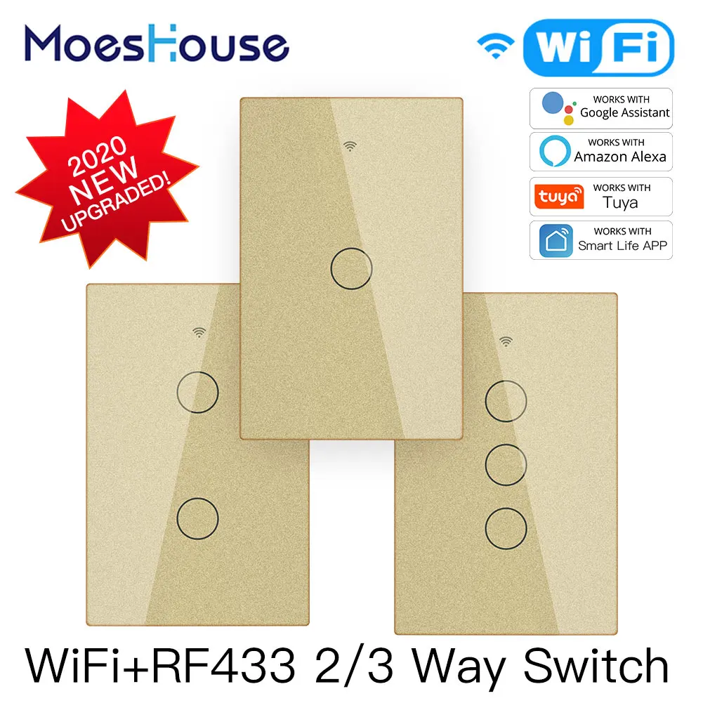 Smart Glass Panel Switch Smart Life/Tuya App Multi-Control Association, Voice Control with Alexa,Google Home,US 1/2/3 Gang
Smart Glass Panel Switch Smart Life/Tuya App Multi-Control Association, Voice Control with Alexa,Google Home,US 1/2/3 Gang