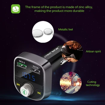 Hot Onever Bluetooth FM Transmitter 2-USB Car Charger For xiaomi roidmi 2s Build in Talking A2DP Music Playing MP3 car-styling
Hot Onever Bluetooth FM Transmitter 2-USB Car Charger For xiaomi roidmi 2s Build in Talking A2DP Music Playing MP3 car-styling