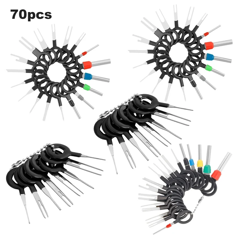 Lcyonger 70Pcs Car Terminal Removal Kit Wiring Crimp Connector Pin Ejector Wire Extractor Puller Terminal Repair Tools
Lcyonger 70Pcs Car Terminal Removal Kit Wiring Crimp Connector Pin Ejector Wire Extractor Puller Terminal Repair Tools