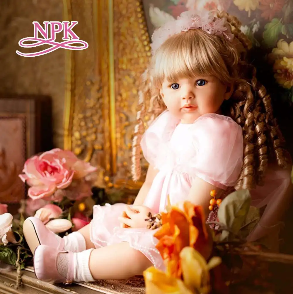 NPK 60CM baby reborn dolls toddler girl curly blonde hair princess in pink skirt high quality collectible doll lifelike baby
NPK 60CM baby reborn dolls toddler girl curly blonde hair princess in pink skirt high quality collectible doll lifelike baby