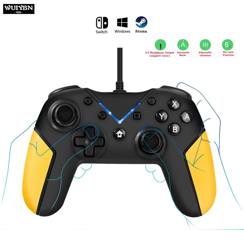 Gamepad Switch Controller Wired Joystick With 3.5 Headphone Output Support Voice For Nintendo Switch Game Console PC Steam
Gamepad Switch Controller Wired Joystick With 3.5 Headphone Output Support Voice For Nintendo Switch Game Console PC Steam