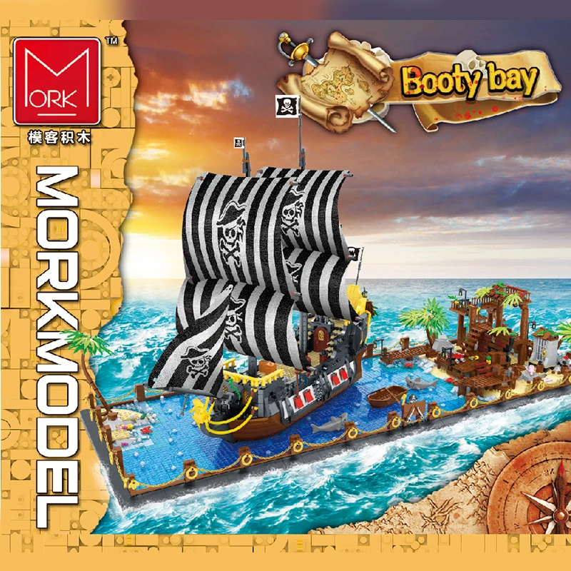 MOC Creative Ideas Series Booty Bay Model Building Blocks Pirates of Barracuda Ship Bricks Kids Toys Christmas Gifts Sailboat
MOC Creative Ideas Series Booty Bay Model Building Blocks Pirates of Barracuda Ship Bricks Kids Toys Christmas Gifts Sailboat