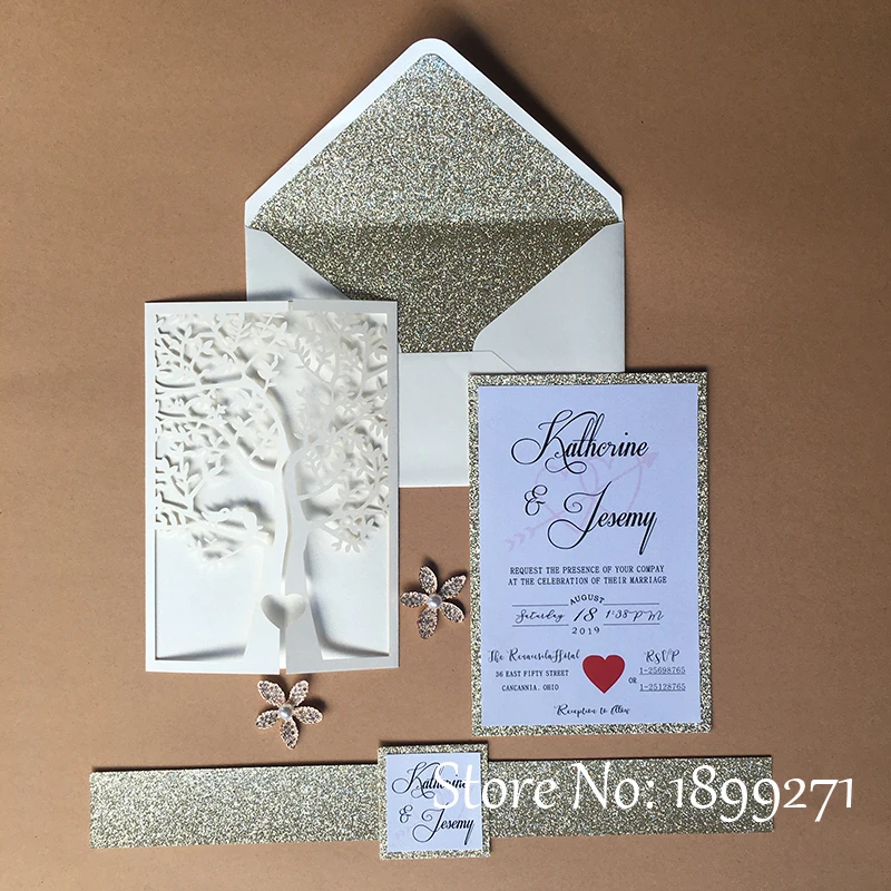 The tree design Ivory Florals And Geometric Pattern Invitation With Blush Shimmer Laser Cut Fold wedding invitation card
The tree design Ivory Florals And Geometric Pattern Invitation With Blush Shimmer Laser Cut Fold wedding invitation card