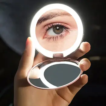 Portable Travel 10X Magnifying Round LED Makeup Mirror for Cosmetic Lighting Soft Lighting Technology No Glare Good Makeup
Portable Travel 10X Magnifying Round LED Makeup Mirror for Cosmetic Lighting Soft Lighting Technology No Glare Good Makeup