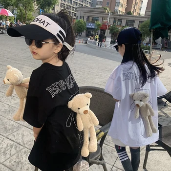 Girls net red bear T-shirt 2020 summer new girl oversize casual ins super fire short sleeve top 
Girls net red bear T-shirt 2020 summer new girl oversize casual ins super fire short sleeve top