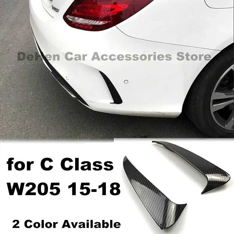 

For Mercedes Benz C Class W205 15-18 Car styling Rear fog lamps cover grille slats lights Sticker decoration strips Accessories