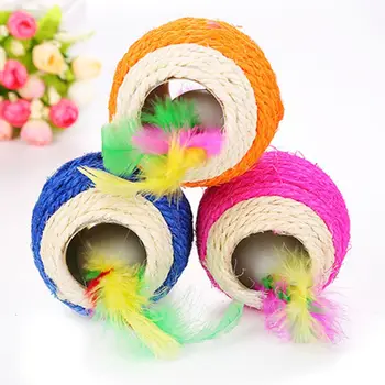 Pet Cat Toys Natural Sisal Balls with Feather Cat Scratching Balls Interactive Training Toys Claw Grinding Toys Pet Supplies
Pet Cat Toys Natural Sisal Balls with Feather Cat Scratching Balls Interactive Training Toys Claw Grinding Toys Pet Supplies