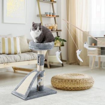 Cat Tree Furniture Cat Tower With Teaser Sisal Scratching Pad Post Plush Dangling Mouse Toy Cats Pets Scratchers Furniture
Cat Tree Furniture Cat Tower With Teaser Sisal Scratching Pad Post Plush Dangling Mouse Toy Cats Pets Scratchers Furniture