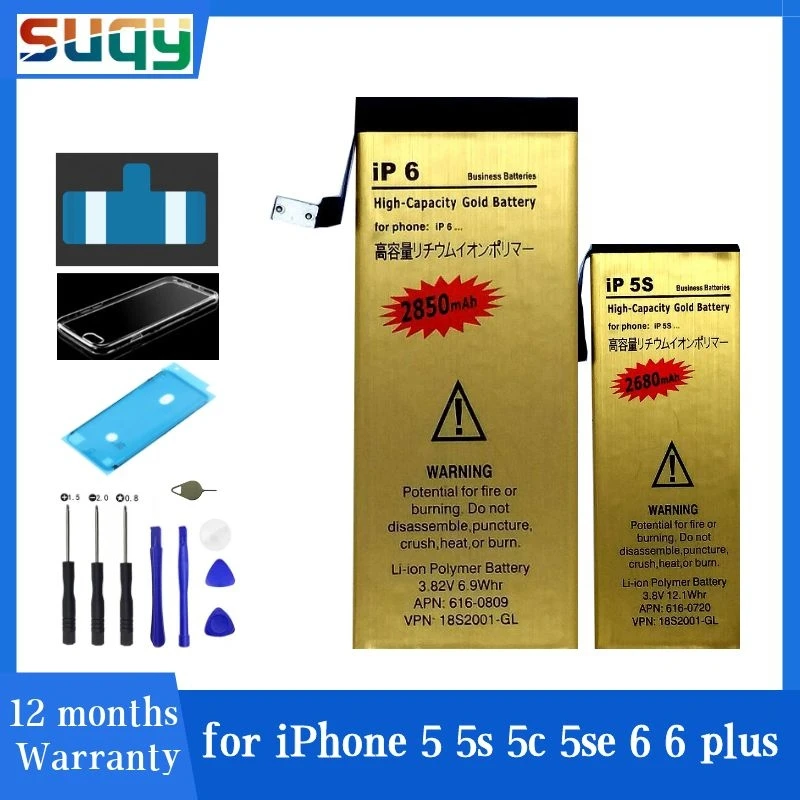 Suqy for Iphone 5s Battery 0 Cycle Batterie Iphone 6 for Apple Iphone 5 S 5c Se 6 Plus Bateria Smartphone Rechargeable Batteries
Suqy for Iphone 5s Battery 0 Cycle Batterie Iphone 6 for Apple Iphone 5 S 5c Se 6 Plus Bateria Smartphone Rechargeable Batteries