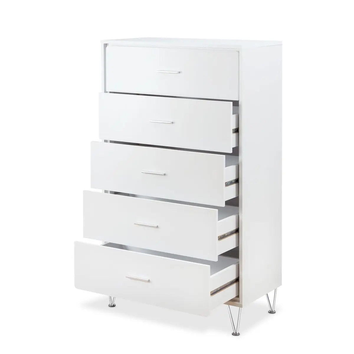 5 Drawers Side Table Chest of drawers Deoss Chest in White Suitable for Bedroom Living Room
5 Drawers Side Table Chest of drawers Deoss Chest in White Suitable for Bedroom Living Room