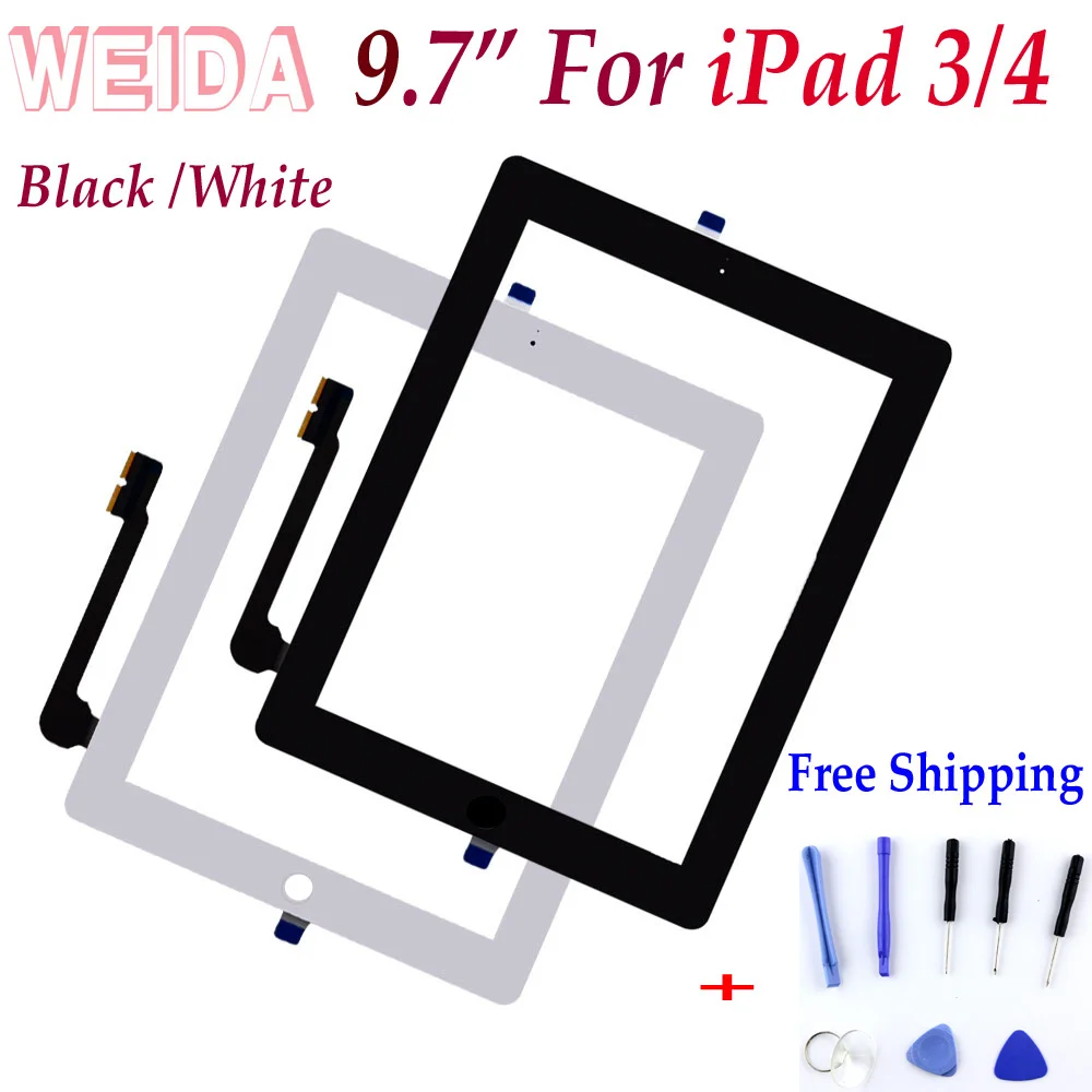 WEIDA Screen Replacement 9.7" For iPad 3 A1403 A1416 A1430 Touch Screen Panel Glass Replacement for iPad 4 A1458 A1459 A1460
WEIDA Screen Replacement 9.7" For iPad 3 A1403 A1416 A1430 Touch Screen Panel Glass Replacement for iPad 4 A1458 A1459 A1460