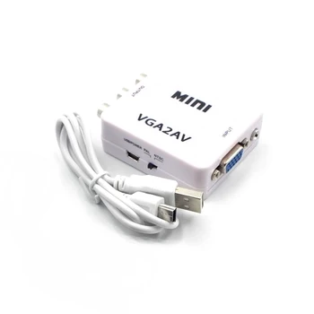 VGA to RCA AV Mini Converter Adapter 1080P VGA2AV 3.5mm Audio Port for HDTV PC Computer Projector
VGA to RCA AV Mini Converter Adapter 1080P VGA2AV 3.5mm Audio Port for HDTV PC Computer Projector
