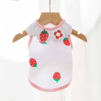 Dog Clothes for Summer Breathable and Comfortable Cool Fashion Dog Vest Cute Strawberry Printing Dog Spring and Summer Pet Vests
Dog Clothes for Summer Breathable and Comfortable Cool Fashion Dog Vest Cute Strawberry Printing Dog Spring and Summer Pet Vests