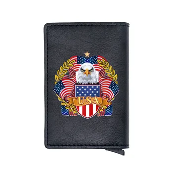 Fashion Classic Black Color American Flag Eagle Digital Printing ID Card Wallet Men Women U.S.A Leather Purse 
Fashion Classic Black Color American Flag Eagle Digital Printing ID Card Wallet Men Women U.S.A Leather Purse