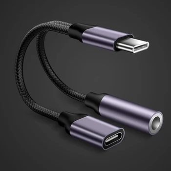 2 In 1 Type C to 3.5mm Charge Audio Adapter USB C Splitter Headphone AUX Audio Cable for Xiaomi 6 8 Mix 2s Huawei Mate10 P20 pro
2 In 1 Type C to 3.5mm Charge Audio Adapter USB C Splitter Headphone AUX Audio Cable for Xiaomi 6 8 Mix 2s Huawei Mate10 P20 pro