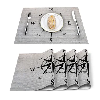 Compass Pattern White Brick Wall Kitchen Placemat for Dining Table Non-slip and Heat-insulating Table Mat Table Decoration
Compass Pattern White Brick Wall Kitchen Placemat for Dining Table Non-slip and Heat-insulating Table Mat Table Decoration